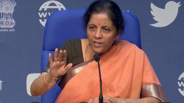 Finance minister Nirmala Sitharaman announced the relief package on Thursday. (ANI Photo) Finance minister Nirmala Sitharaman announced the relief package on Thursday. (ANI Photo)