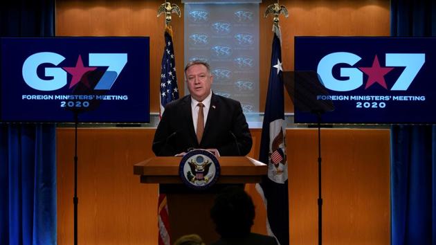 U.S. Secretary of State Mike Pompeo speaks during a news conference at the State Department in Washington, DC, U.S., March 25, 2020. Andrew Caballero-Reynolds/Pool via REUTERS (REUTERS) U.S. Secretary of State Mike Pompeo speaks during a news conference at the State Department in Washington, DC, U.S., March 25, 2020. Andrew Caballero-Reynolds/Pool via REUTERS (REUTERS)