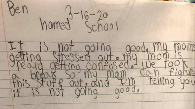 Image shows the entry from the kid’s journal. (Facebook/Candice Hunter Kennedy) Image shows the entry from the kid’s journal. (Facebook/Candice Hunter Kennedy)