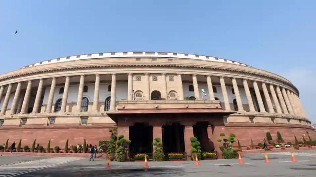 The Parliament was adjourned on Monday because of the Covid-19 outbreak. (Sonu Mehta/HT Photo) The Parliament was adjourned on Monday because of the Covid-19 outbreak. (Sonu Mehta/HT Photo)