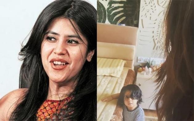 Ekta Kapoor shares new video with son Ravie. Ekta Kapoor shares new video with son Ravie.
