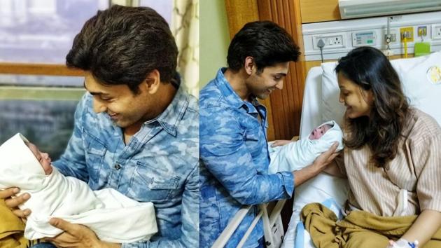 Ruslaan Mumtaz and Nirali with their newborn baby. Ruslaan Mumtaz and Nirali with their newborn baby.