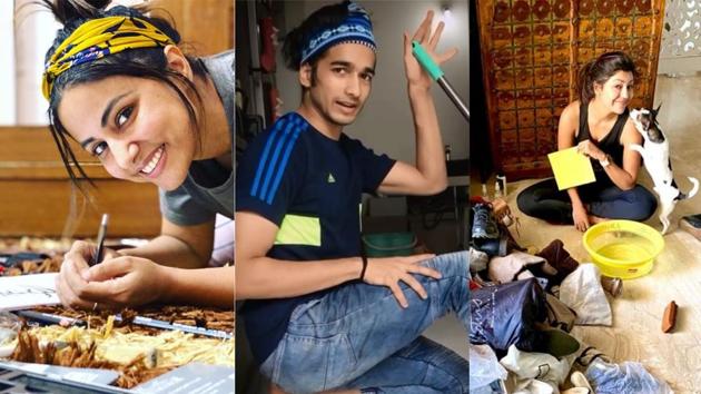TV actors utilising their time in quarantine. TV actors utilising their time in quarantine.