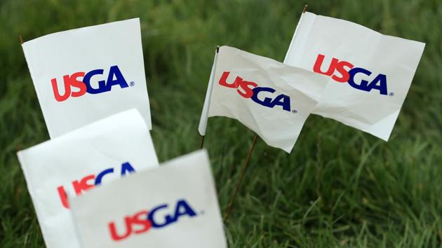 File photo of USGA flags on the course during the final round of the 2019 US Open(AFP) File photo of USGA flags on the course during the final round of the 2019 US Open(AFP)
