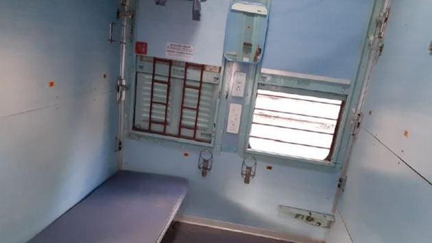 The coaches are being sanitized before and after they are converted into isolation wards.(ANI Twitter)