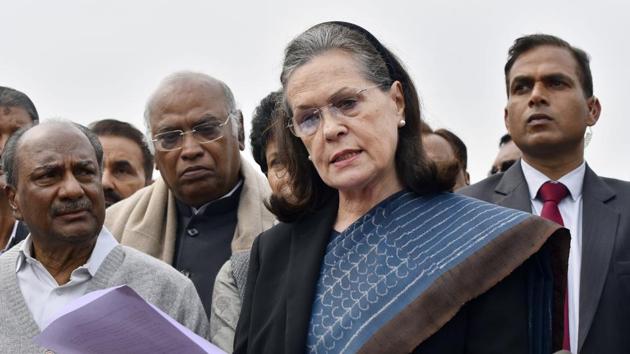 File photo of Congress president Sonia Gandhi (Sanjeev Verma/HT File Photo) File photo of Congress president Sonia Gandhi (Sanjeev Verma/HT File Photo)
