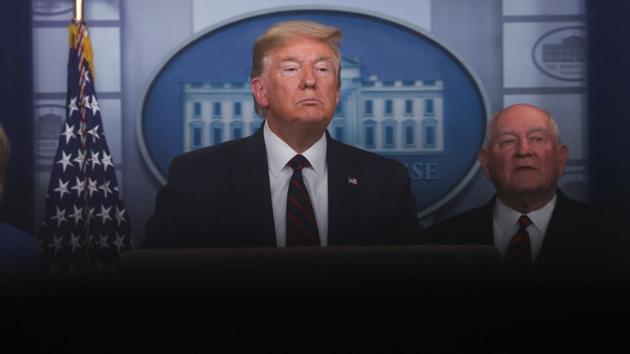 US President Donald Trump addresses the daily coronavirus response briefing at the White House in Washington, US, March 27, 2020. (REUTERS) US President Donald Trump addresses the daily coronavirus response briefing at the White House in Washington, US, March 27, 2020. (REUTERS)