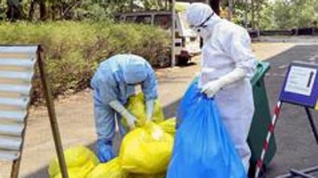 Eight new coronavirus cases were reported since Friday evening—three in Ahmedabad, two in Gandhinagar and one each in Vadodara, Mehsana and Gir Somnath districts. (PTI) Eight new coronavirus cases were reported since Friday evening—three in Ahmedabad, two in Gandhinagar and one each in Vadodara, Mehsana and Gir Somnath districts. (PTI)
