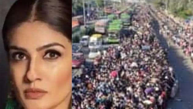 Raveena Tandon has raised concern over migrant workers amid Covid 19 lockdown. Raveena Tandon has raised concern over migrant workers amid Covid 19 lockdown.
