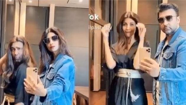 Shilpa Shetty and Raj Kundra have fun in a new video.