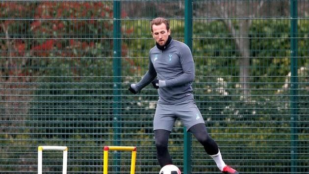 Tottenham Hotspur's Harry Kane during training(Action Images via Reuters)