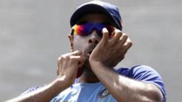 India's Ravichandran Ashwin prepares to bowl during a net session ahead of the s(AP Photo/Mark Baker) (AP) India's Ravichandran Ashwin prepares to bowl during a net session ahead of the s(AP Photo/Mark Baker) (AP)