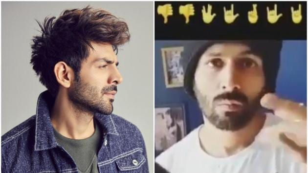 Kartik Aaryan took up the emoji challenge that is taking TikTok by storm.