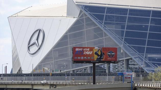 A billboard in front of Mercedes-Benz Stadium.(USA TODAY Sports)
