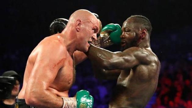 Tyson Fury in action against Deontay Wilder.(REUTERS)