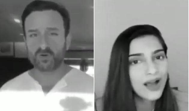 Saif Ali Khan and Sonam Kapoor feature in a new coronavirus awareness video.