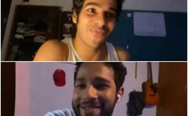 Siddhant Chaturvedi and Ishaan Khatter in a screengrab from the interview.