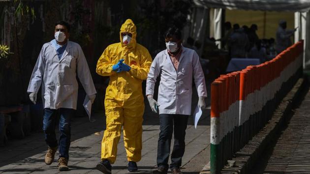 Till Tuesday morning, at least 24 people who were part of the congregation tested positive for Covid-19 in Delhi alone and the area was locked down. (Biplov Bhuyan/HT photo) Till Tuesday morning, at least 24 people who were part of the congregation tested positive for Covid-19 in Delhi alone and the area was locked down. (Biplov Bhuyan/HT photo)