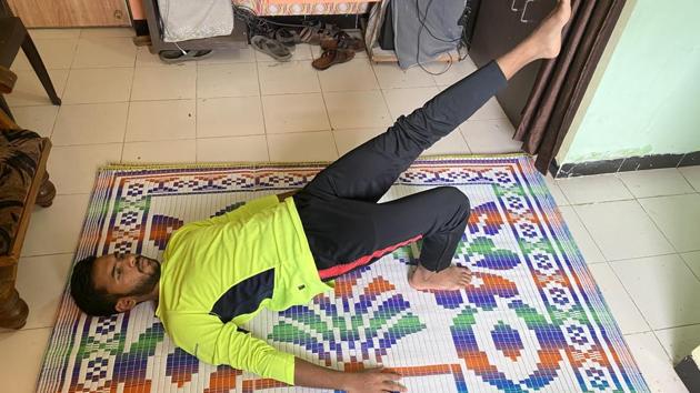 Missing his ground practice, Pune u-19 cricket sensation Siddhesh Veer follows a three-to-four hour fitness regime at his home in Bhor. (HT/PHOTO) Missing his ground practice, Pune u-19 cricket sensation Siddhesh Veer follows a three-to-four hour fitness regime at his home in Bhor. (HT/PHOTO)