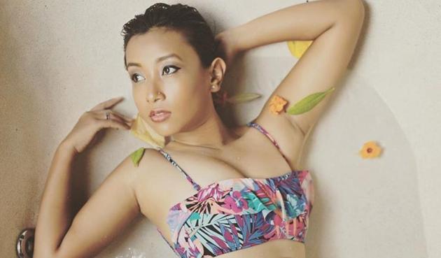 Ankita Konwar shared a new swimsuit photo of herself.