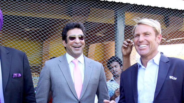 File phot oof Wasim Akram and Shane Warne. (HT Photo - Santosh Harhare) (HT Photo) File phot oof Wasim Akram and Shane Warne. (HT Photo - Santosh Harhare) (HT Photo)