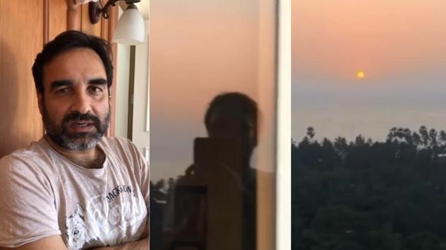 Pankaj Tripathi watches sunset from his residence.