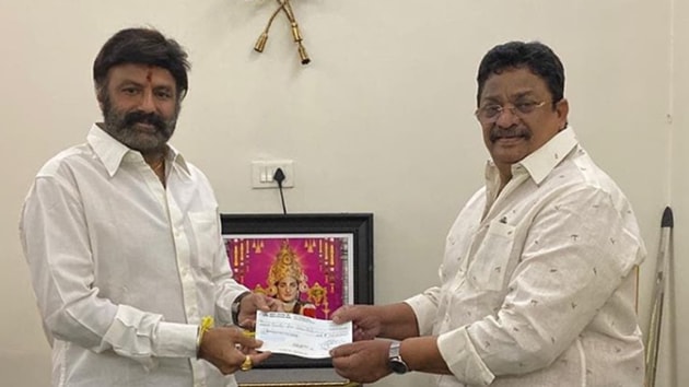 Nandamuri Balakrishna has contributed a total of <span class='webrupee'>₹</span>1.25 crore to three funds.