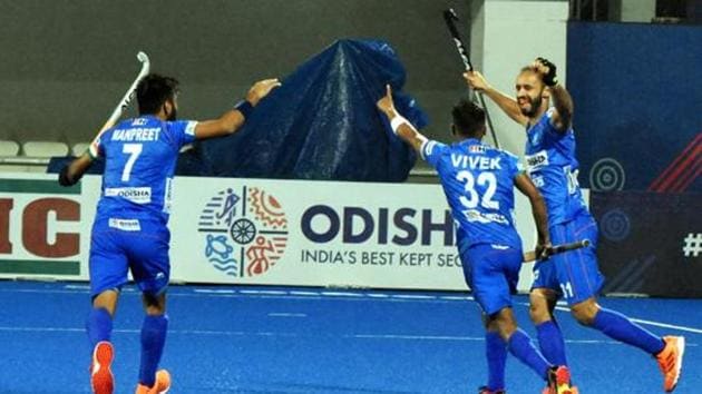 File image of Indian hockey players celebrate. (PTI) File image of Indian hockey players celebrate. (PTI)
