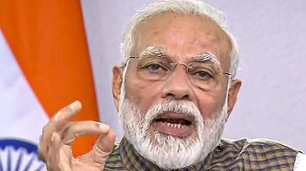 PM Modi again urged people to maintain social distancing while implementing his new idea to fight the coronavirus pandemic. (PTI) PM Modi again urged people to maintain social distancing while implementing his new idea to fight the coronavirus pandemic. (PTI)