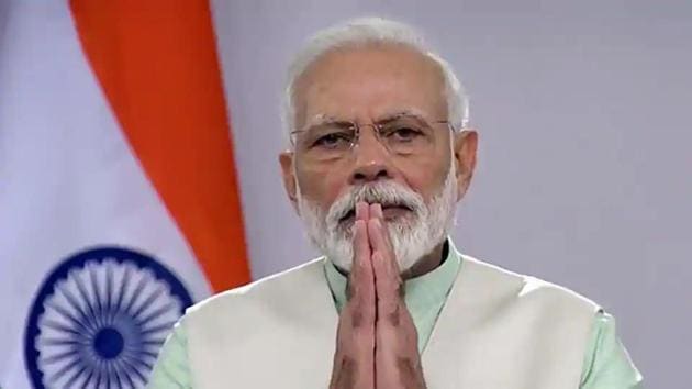 Prime Minister Narendra Modi addresses the nation on Covid-19 via a video message in New Delhi on Friday. (ANI) Prime Minister Narendra Modi addresses the nation on Covid-19 via a video message in New Delhi on Friday. (ANI)