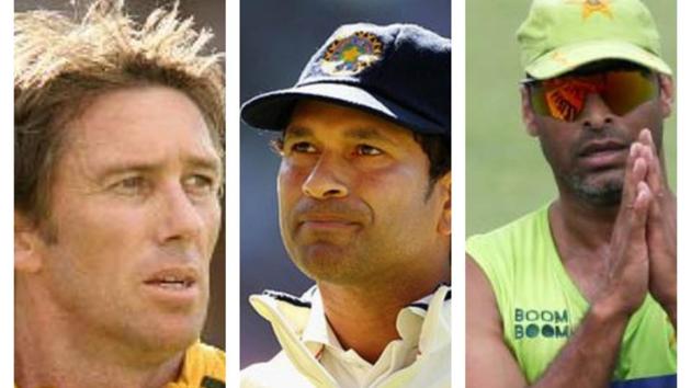 Glenn McGrath, Sachin Tendulkar, Shoaib Akhtar(HT Collage) Glenn McGrath, Sachin Tendulkar, Shoaib Akhtar(HT Collage)