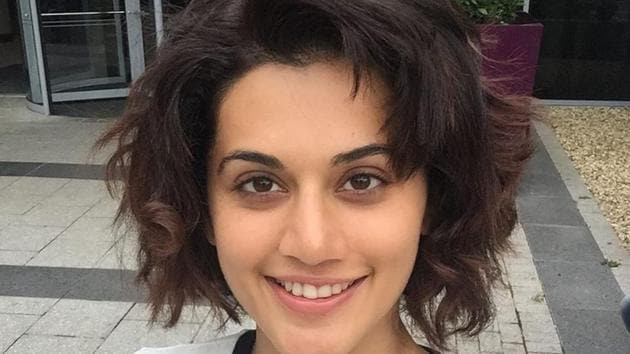 Taapsee Pannu flaunts her new haircut in isolation. Taapsee Pannu flaunts her new haircut in isolation.