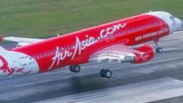 Air Asia (India) sources confirmed the airline’s decision to start taking bookings from April 15, but said that they will be abiding by the Directorate General of Civil Aviation (DGCA) order.(FILE PHOTO.)