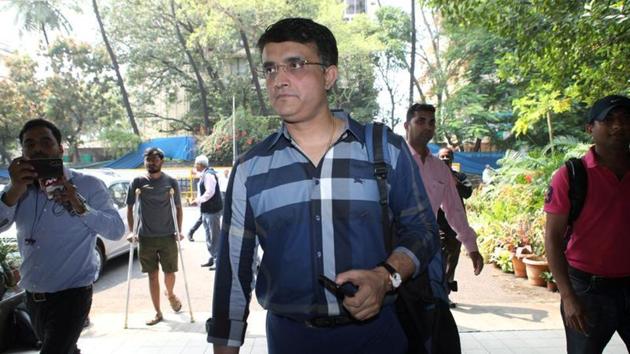 Former Indian cricketer Sourav Ganguly arrives to file his nomination for the president's post of BCCI.(REUTERS)