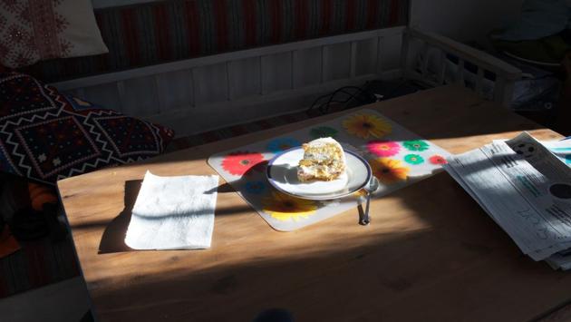 A piece of Mats Haraldson’s birthday cake sits on a plate in the kitchen. Nora said, “This disease has shown us how interconnected we all are, in scary ways, but possibly also good ones. We’ve seen how one place in the world might affect the rest of us.” (Nora Savosnick / REUTERS) A piece of Mats Haraldson’s birthday cake sits on a plate in the kitchen. Nora said, “This disease has shown us how interconnected we all are, in scary ways, but possibly also good ones. We’ve seen how one place in the world might affect the rest of us.” (Nora Savosnick / REUTERS)