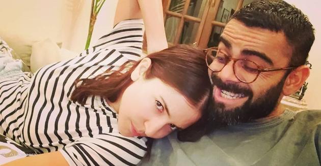 Virat Kohli with his wife and Bollywood superstar Anushka Sharma. (Virat Kohli/Twitter)