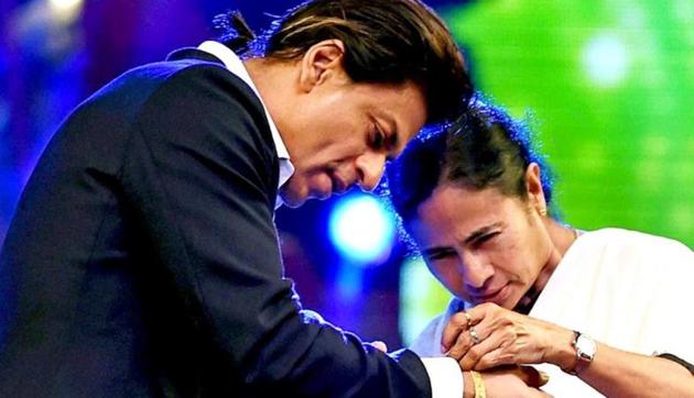 Shahrukh Khan who is West Bengal’s brand ambassador with Chief Minister Mamata Banerjee. (PTI FILE PHOTO) Shahrukh Khan who is West Bengal’s brand ambassador with Chief Minister Mamata Banerjee. (PTI FILE PHOTO)
