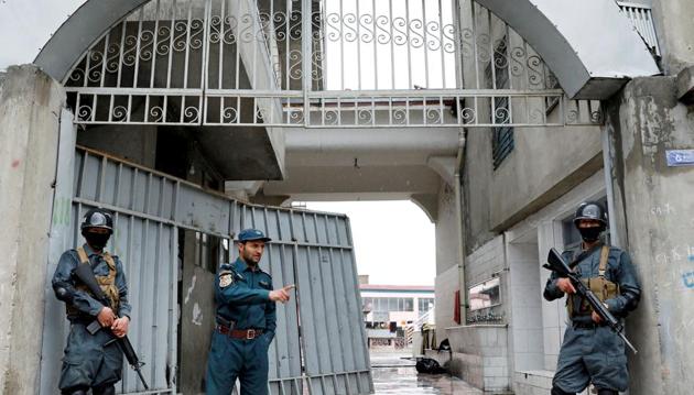 Afghan security forces at Kabul’s Har Rai gurdwara after it was attacked by ISKP terrorists on March 25/File Photo(REUTERS)