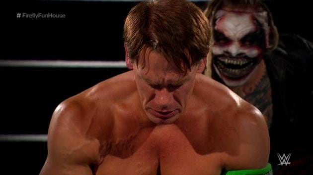 John Cena faced off against The Fiend. (WWE) John Cena faced off against The Fiend. (WWE)