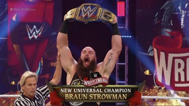 Braun Striwmnan won the WWE Universal Championship. (WWE) Braun Striwmnan won the WWE Universal Championship. (WWE)