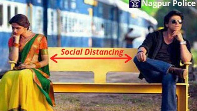 The department used a scene from the film Chennai Express to convey an important message. (Twitter/@NagpurPolice) The department used a scene from the film Chennai Express to convey an important message. (Twitter/@NagpurPolice)