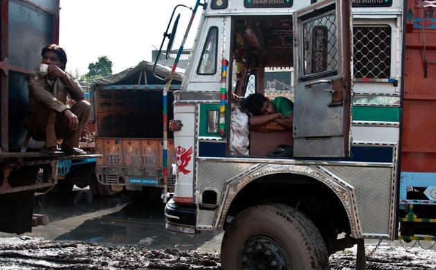 Dhabas are shut, inter-state transport has been disrupted, and truckers have been stranded on highways on the verge of starvation (representative picture) (AFP) Dhabas are shut, inter-state transport has been disrupted, and truckers have been stranded on highways on the verge of starvation (representative picture) (AFP)