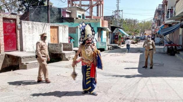 Uttarakhand police has thought of an innovative way to convey to people the importance of lockdown (Sourced Photo) Uttarakhand police has thought of an innovative way to convey to people the importance of lockdown (Sourced Photo)