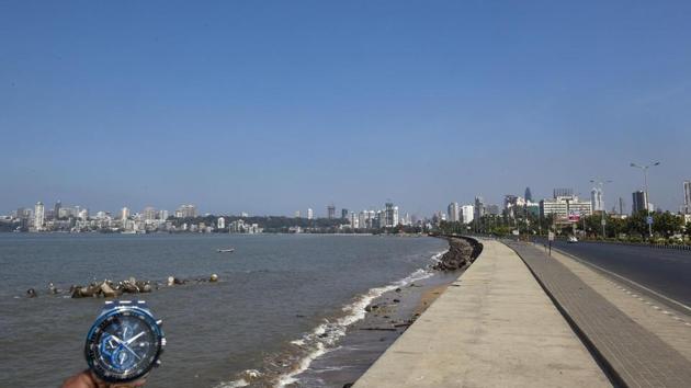 A view of deserted roads near the Marine Drive. (PTI Photo) A view of deserted roads near the Marine Drive. (PTI Photo)