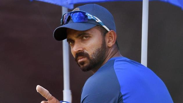 India's Ajinkya Rahane during a practice session.(PTI) India's Ajinkya Rahane during a practice session.(PTI)