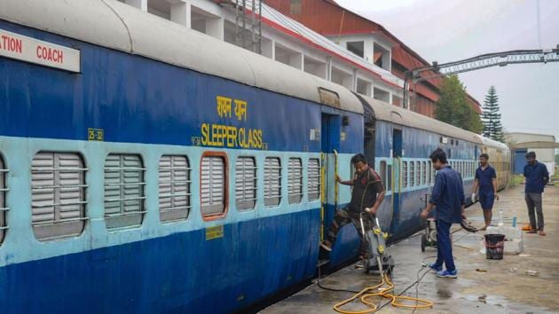 Railway bookings cancelled for three privately run trains till April 30.(PTI Photo) Railway bookings cancelled for three privately run trains till April 30.(PTI Photo)