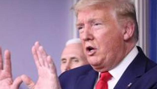 US President Donald Trump addresses the daily coronavirus task force briefing, White House, Washington, April 3, 2020 (REUTERS) US President Donald Trump addresses the daily coronavirus task force briefing, White House, Washington, April 3, 2020 (REUTERS)