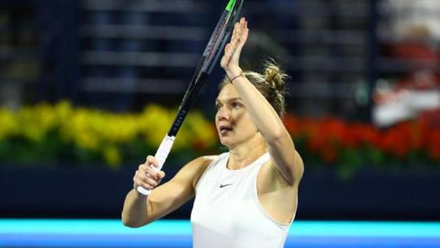 Romania's Simona Halep celebrates winning her quarter final match against Belarus' Aryna Sabalenka.(REUTERS) Romania's Simona Halep celebrates winning her quarter final match against Belarus' Aryna Sabalenka.(REUTERS)