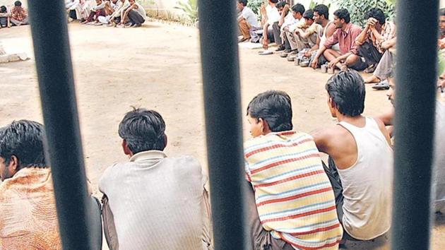 Out of the 1,478 inmates, 427 have been released from various jails on interim bail of less than three months, 742 on interim bail for over three months, 262 on parole and another 46 on completion of their sentence. (Arvind Yadav/ HT) Out of the 1,478 inmates, 427 have been released from various jails on interim bail of less than three months, 742 on interim bail for over three months, 262 on parole and another 46 on completion of their sentence. (Arvind Yadav/ HT)