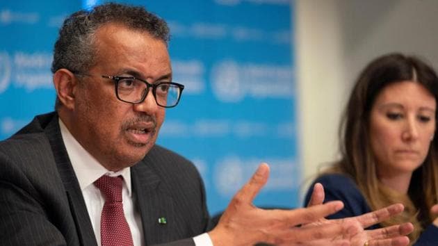 Director-General of World Health Organization (WHO) Tedros Adhanom Ghebreyesus attends a news conference on the outbreak of the coronavirus disease (COVID-19) in Geneva, Switzerland (REUTERS) Director-General of World Health Organization (WHO) Tedros Adhanom Ghebreyesus attends a news conference on the outbreak of the coronavirus disease (COVID-19) in Geneva, Switzerland (REUTERS)